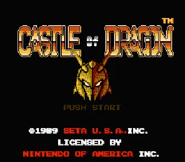 Castle of Dragon (USA) screen shot title